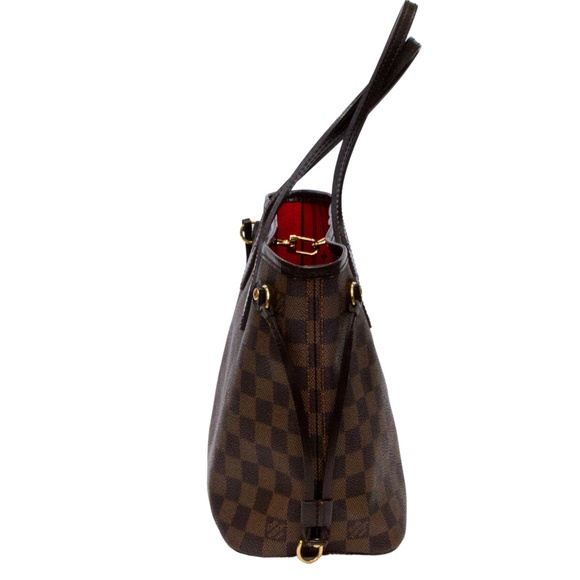 LOUIS VUITTON DAMIER EBENE CANVAS NEVERFULL PM TOTE BAG SD1029 - Picture 5 of 11